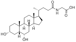 CAS 登录号：13042-33-6， N-((3alpha,5beta,6alpha)-3,6-二羟基-24-氧代胆烷-24-基)-甘氨酸