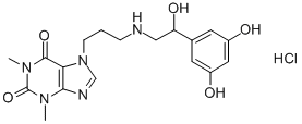 CAS#: 13055-82-8, 7-[3-[[2-(3,5-Dihydroxyphenyl)-2-Hydroxyethyl]Amino]Propyl]-3,7-Dihydro-1,3-Dimethyl-1H-Purine-2,6-Dione Monohydrochloride