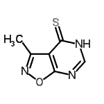 CAS 登录号：130783-68-5， 3-甲基[1,2]恶唑并[5,4-d]嘧啶-4(5H)-硫酮