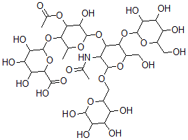 CAS#: 130815-82-6, 6-[6-[5-Acetamido-2-(Hydroxymethyl)-6-[(3,4,5,6-Tetrahydroxyoxan-2-Yl)Methoxy]-3-[3,4,5-Trihydroxy-6-(Hydroxymethyl)Oxan-2-Yl]Oxyoxan-4-Yl]Oxy-4-Acetyloxy-5-Hydroxy-2-Methyloxan-3-Yl]Oxy-3,4,5-Trihydroxyoxane-2-Carboxylic Acid