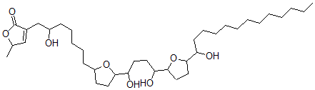 CAS#: 130818-48-3, 3-[7-[5-[1,4-Dihydroxy-4-[5-(1-Hydroxytridecyl)Oxolan-2-Yl]Butyl]Oxolan-2-Yl]-2-Hydroxyheptyl]-5-Methyl-5H-Furan-2-One