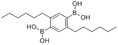 CAS 登录号：131117-66-3， B,B'-(2,5-二己基-1,4-亚苯基)二-硼酸