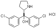 CAS#: 131180-59-1, Bis(3-Chlorophenyl)[(2R)-2-Pyrrolidinyl]Methanol Hydrochloride (1:1)