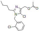 CAS 登录号：131549-86-5， [2-丁基-5-氯-1-[(2-氯苯基)甲基]咪唑-4-基]甲基乙酸酯