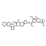 CAS 登录号：131959-12-1， 3-{5-羟基-8-[(3E)-4-{8'-羟基-6'-[1-羟基-3-(9-甲基-1-氧杂螺[5.5]十一碳-8-基)丁基]-7'-亚甲基八氢-3H,3'H-螺[呋喃-2,2'-吡喃并[3,2-b]吡喃]-5-基}-3-丁烯-2-基]-10-甲基-1,4,7-三氧杂螺[5.5]十一碳-10-烯-2-基}-2-甲基-1,2-丙烷二醇