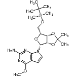 CAS 登录号：131981-22-1， 7-{5-O-[二甲基(2-甲基-2-丙基)硅烷基]-2,3-O-异亚丙基-beta-D-来苏呋喃糖基}-4-甲氧基-7H-吡咯并[2,3-d]嘧啶-2-胺