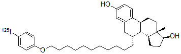 CAS#: 132054-36-5, 7alpha-(11-(4-(125I)Iodophenoxy)undecyl)-17beta-estradiol