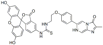 CAS#: 132059-43-9, Sodium 6'-Hydroxy-5-[2-[4-(2-Methyl-3-Oxo-7H-Imidazo[1,2-d]Pyrazin-6-Yl)Phenoxy]Ethylcarbamothioylamino]-3-Oxospiro[2-Benzofuran-1,9'-Xanthene]-3'-Olate