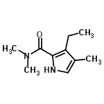 CAS#: 13219-70-0, 3-Ethyl-N,N,4-Trimethyl-1H-Pyrrole-2-Carboxamide