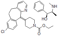 CAS#: 132316-36-0, 4-(8-Chloro-5,6-Dihydro-11H-Benzo(5,6)Cyclohepta(1,2-b)Pyridin-11-Ylidene)-1-Piperidinecarboxylic Acid Ethyl Ester Mixt. With (S-(R*,R*))-alpha-(1-(Methylamino)Ethyl)Benzenemethanol