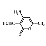 CAS#: 132334-33-9, 4-Amino-3-Ethynyl-6-Methyl-2H-Pyran-2-One