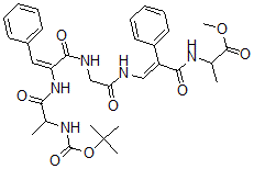 CAS 登录号：132413-71-9， 2-[[(E)-3-[[2-[[(E)-2-[2-[(2-甲基丙烷-2-基)氧基羰基氨基]丙酰氨基]-3-苯基丙-2-烯酰基]氨基]乙酰基]氨基]-2-苯基丙-2-烯酰基]氨基]丙酸甲酯