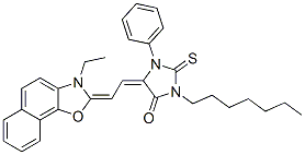CAS#: 13242-16-5, 5-[(3-Ethylnaphth[2,1-d]Oxazol-2(3H)-Ylidene)Ethylidene]-3-Heptyl-1-Phenyl-2-Thioxoimidazolidin-4-One