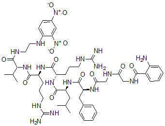 CAS#: 132472-84-5, 2-Aminobenzoyl-Glycyl-Glycyl-Phenylalanyl-Leucyl-Arginyl-Arginyl-Valyl-N-(2,4-Dinitrophenyl)Ethylenediamine