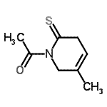CAS 登录号：13250-45-8， 1-(5-甲基-2-硫代-3,6-二氢-1(2H)-吡啶基)乙酮