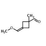 CAS 登录号：132803-27-1， 3-(甲氧基亚甲基)-1-甲基环丁烷甲醛