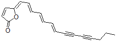 CAS 登录号：132971-60-9， (5Z)-5-[(2E,4E,6E)-十四碳-2,4,6-三烯-8,10-二炔亚基]呋喃-2-酮