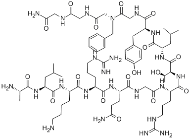 CAS#: 132996-61-3, L-Alanyl-L-Leucyl-L-Lysyl-L-Arginyl-L-Glutaminylglycyl-L-Arginyl-L-Threonyl-L-Leucyl-L-Tyrosylglycyl-L-Phenylalanylglycyl-Glycine
