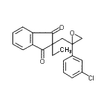 CAS 登录号：133220-30-1， 2-{[2-(3-氯苯基)-2-环氧乙烷基]甲基}-2-乙基-1H-茚-1,3(2H)-二酮