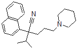 CAS#: 13326-36-8, alpha-Isopropyl-alpha-(1-Naphtyl)-1-Piperidinevaleronitrile
