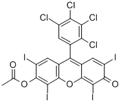 CAS#: 133433-82-6, 6-(Acetyloxy)-2,4,5,7-Tetraiodo-9-(2,3,4,5-Tetrachlorophenyl)-3H-Xanthen-3-One