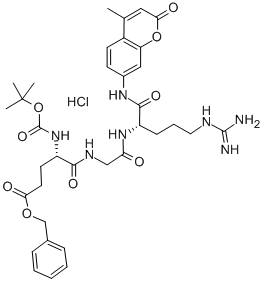 CAS#: 133448-22-3, N-[(1,1-Dimethylethoxy)Carbonyl]-L-alpha-Glutamylglycyl-N-(4-Methyl-2-Oxo-2H-1-Benzopyran-7-Yl)-L-Argininamide Phenylmethyl ester Monohydrochloride