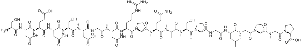 CAS#: 133633-11-1, L-Seryl-L-alpha-Aspartyl-L-alpha-Glutamyl-L-alpha-Aspartyl-L-Seryl-L-alpha-Aspartylglycyl-L-alpha-Aspartyl-L-Arginyl-L-Prolyl-L-Glutaminyl-L-Alanyl-L-Seryl-L-Prolylglycyl-L-Leucylglycyl-L-Prolylglycyl-L-Proline