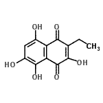 CAS#: 13378-91-1, 2-Ethyl-3,5,6,8-Tetrahydroxy-1,4-Naphthoquinone