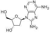 CAS 登录号：13389-09-8， 8-氨基-2'-脱氧腺苷