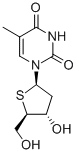 CAS 登录号：134111-33-4， 1-[(2R,4S,5R)-4-羟基-5-(羟基甲基)四氢噻吩-2-基]-5-甲基嘧啶-2,4-二酮