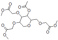CAS 登录号：134121-19-0， 2-[3-乙酰氧基-5-(2-甲氧基-2-氧代乙氧基)-2-[(2-甲氧基-2-氧代乙氧基)甲基]四氢吡喃-4-基]氧基乙酸甲酯