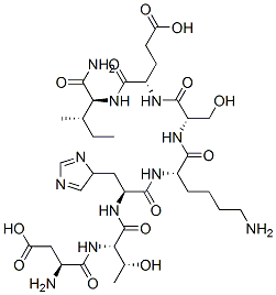 CAS 登录号：134282-93-2， L-alpha,天冬氨酰-L-苏氨酰-L-组氨酰-L-赖氨酰-L-丝氨酰-L-alpha-谷氨酰-L-异亮氨酰胺