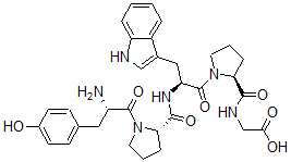 CAS#: 134406-64-7, 2-[[(2S)-1-[(2S)-2-[[(2S)-1-[(2S)-2-Amino-3-(4-Hydroxyphenyl)Propanoyl]Pyrrolidine-2-Carbonyl]Amino]-3-(1H-Indol-3-Yl)Propanoyl]Pyrrolidine-2-Carbonyl]Amino]Acetic Acid