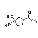 CAS 登录号：134517-60-5， 3-异丙基-1-甲基环戊烷甲腈