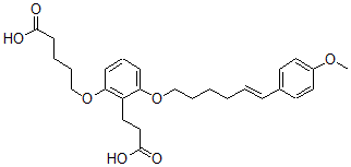 CAS 登录号：134578-96-4， 5-[2-(2-羧基乙基)-3-[(E)-6-(4-甲氧基苯基)己-5-烯氧基]苯氧基]戊酸