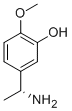 CAS 登录号：134856-00-1， (R)-5-(1-氨基乙基)-2-甲氧基-苯酚