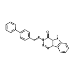 CAS#: 135086-90-7, 3-[(4-Biphenylylmethylene)Amino]-3,5-Dihydro-4H-[1,2,3]Triazino[5,4-b]Indol-4-One