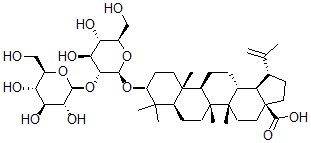 CAS#: 135757-66-3, (3beta)-3-((2-O-beta-D-Glucopyranosyl-beta-D-Glucopyranosyl)Oxy)Lup-20(29)-En-28-Oic Acid