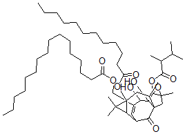 CAS 登录号：135928-39-1， 6,7-环氧-13-羟基巨大戟醇-3-(2,3-二甲基丁酸酯)-13-月桂酸酯-20-十六烷酸酯