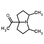 CAS 登录号：135938-13-5， 1-(3,5-二甲基四氢-1H-吡咯里嗪-7A(5H)-基)乙酮