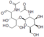 CAS#: 136198-41-9, N-[(2S,3R,4R,5R,6R)-2-[(2R,3S,4R,5R)-5-Acetamido-1,2,4-Trihydroxy-6-Oxohexan-3-Yl]Oxy-4,5-Dihydroxy-6-(Hydroxymethyl)Oxan-3-Yl]Acetamide