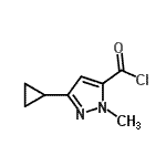 CAS 登录号：136283-92-6， 3-环丙基-1-甲基-1H-吡唑-5-甲酰氯