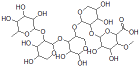 CAS#: 136366-18-2, 6-[2-[4-[4,5-Dihydroxy-3-(3,4,5-Trihydroxy-6-Methyloxan-2-Yl)Oxyoxan-2-Yl]Oxy-5,6-Dihydroxyoxan-3-Yl]Oxy-4,5-Dihydroxyoxan-3-Yl]Oxy-4,5-Dihydroxy-3-Methoxyoxane-2-Carboxylic Acid