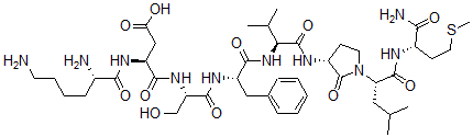 CAS#: 136548-07-7, lysyl(3)-glycyl(8)-R-lactam-leucine(9)-Neurokinin A (3-10)
