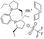 CAS#: 136705-77-6, (-)-1,2-Bis((2R,5R)-2,5-diethylphospholano)benzene(cyclooctadiene)rhodium(I) trifluoromethanesulfonate
