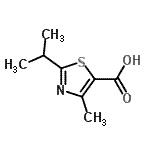 CAS#: 137267-29-9, 2-Isopropyl-4-Methyl-1,3-Thiazole-5-Carboxylic Acid