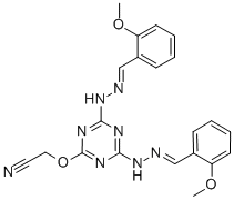 CAS#: 137522-85-1, 2-[[4,6-Bis[(2E)-2-[(2-Methoxyphenyl)Methylidene]Hydrazinyl]-1,3,5-Triazin-2-Yl]Oxy]Acetonitrile
