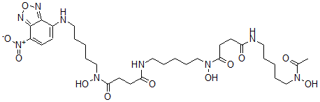 CAS#: 137756-28-6, N'-[5-[[4-[5-(Acetyl-Hydroxyamino)Pentylamino]-4-Oxobutanoyl]-Hydroxyamino]Pentyl]-N-Hydroxy-N-[5-[(4-Nitro-2,1,3-Benzoxadiazol-7-Yl)Amino]Pentyl]Butanediamide