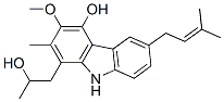 CAS 登录号:137767-82-9, 1-(2-羟基丙基)-3-甲氧基-2-甲基-6-(3-甲基丁-2-烯基)-9H-咔唑-4-醇
