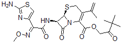 CAS#: 137778-03-1, (3,3-Dimethyl-2-Oxobutyl) (6R,7R)-7-[[(2E)-2-(2-Amino-1,3-Thiazol-4-Yl)-2-Methoxyiminoacetyl]Amino]-8-Oxo-3-Prop-1-En-2-Yl-5-Thia-1-Azabicyclo[4.2.0]Oct-2-Ene-2-Carboxylate